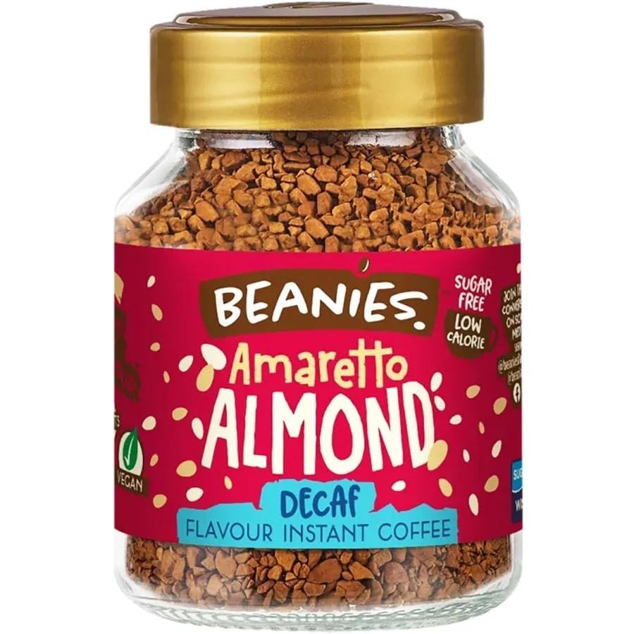 Beanies Amaretto Almond Decaf Instant Coffee – 50g | Imported