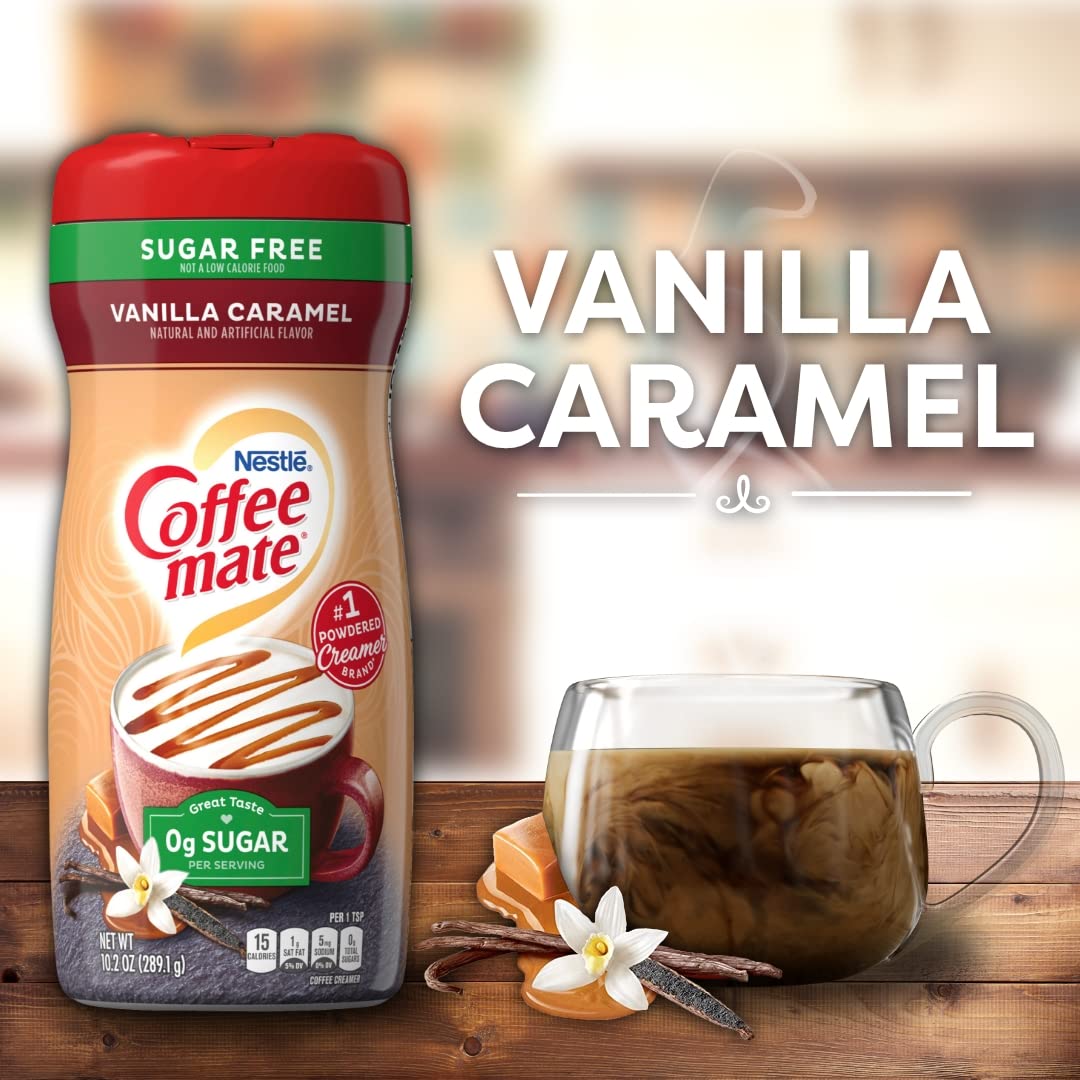 Nestle Coffee Mate Sugar-Free Vanilla Caramel – 289g | Imported