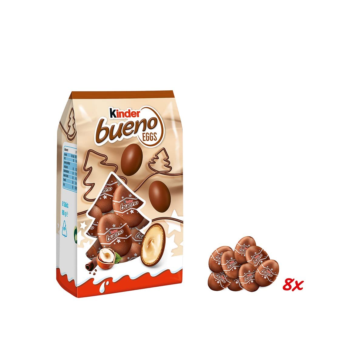 Kinder Bueno Eggs – Milk Chocolate & Hazelnut Cream, 80g Imported UK| Easter chocolate