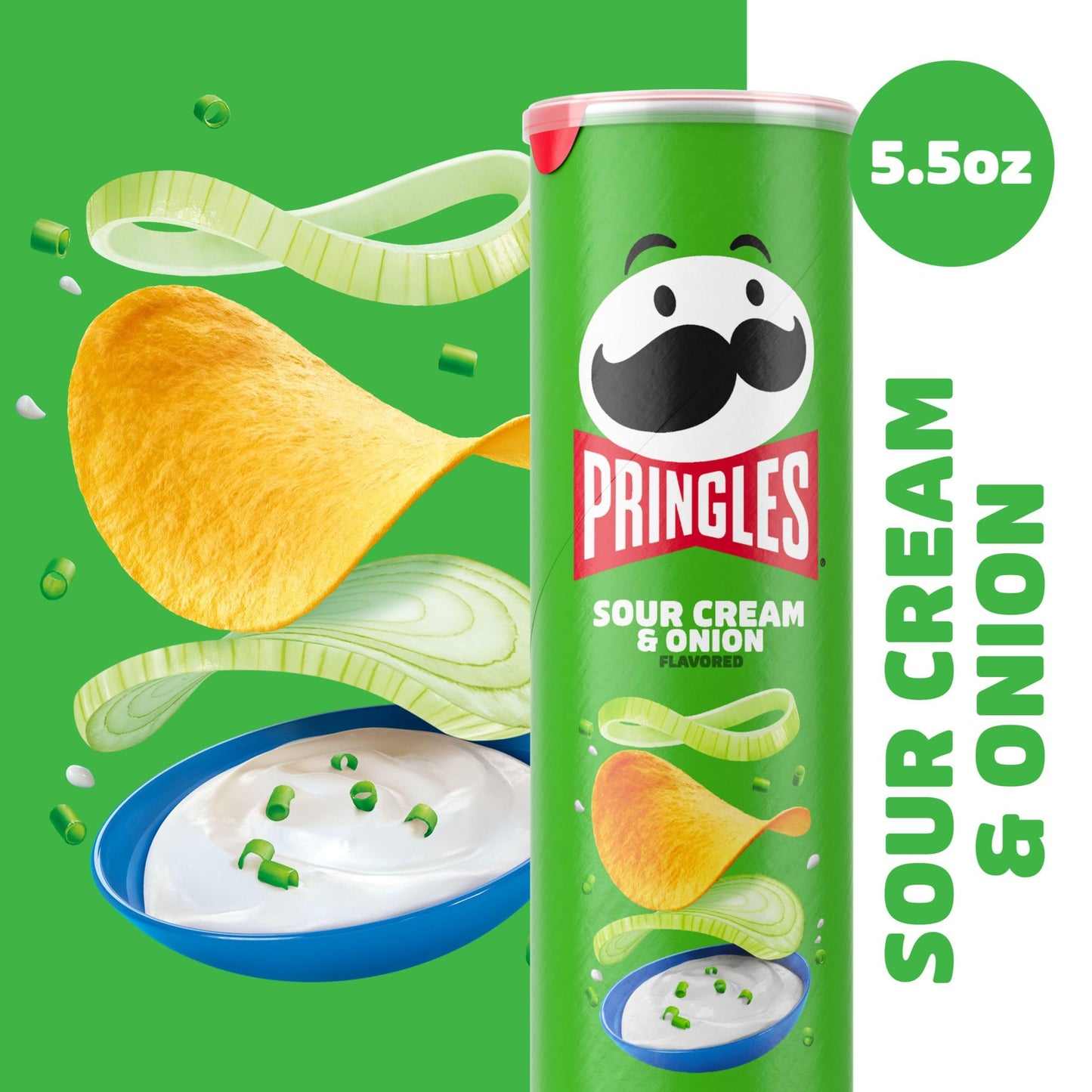 Pringles Sour Cream & Onion Chips – 158g | Imported Snack