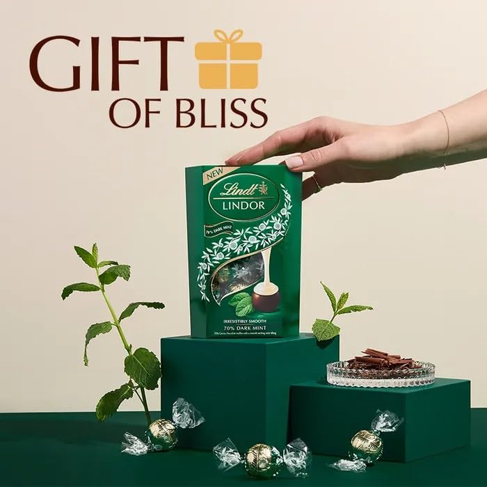 Lindt Lindor Dark Mint Chocolate Truffles 200g | Imported