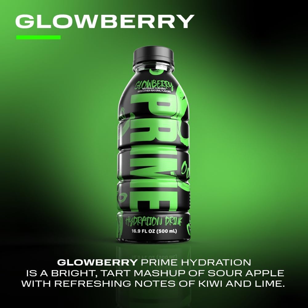 Prime Hydration Drink Glowberry – Zero Sugar Electrolyte Beverage 500ml (Logan Paul x KSI) | Imported