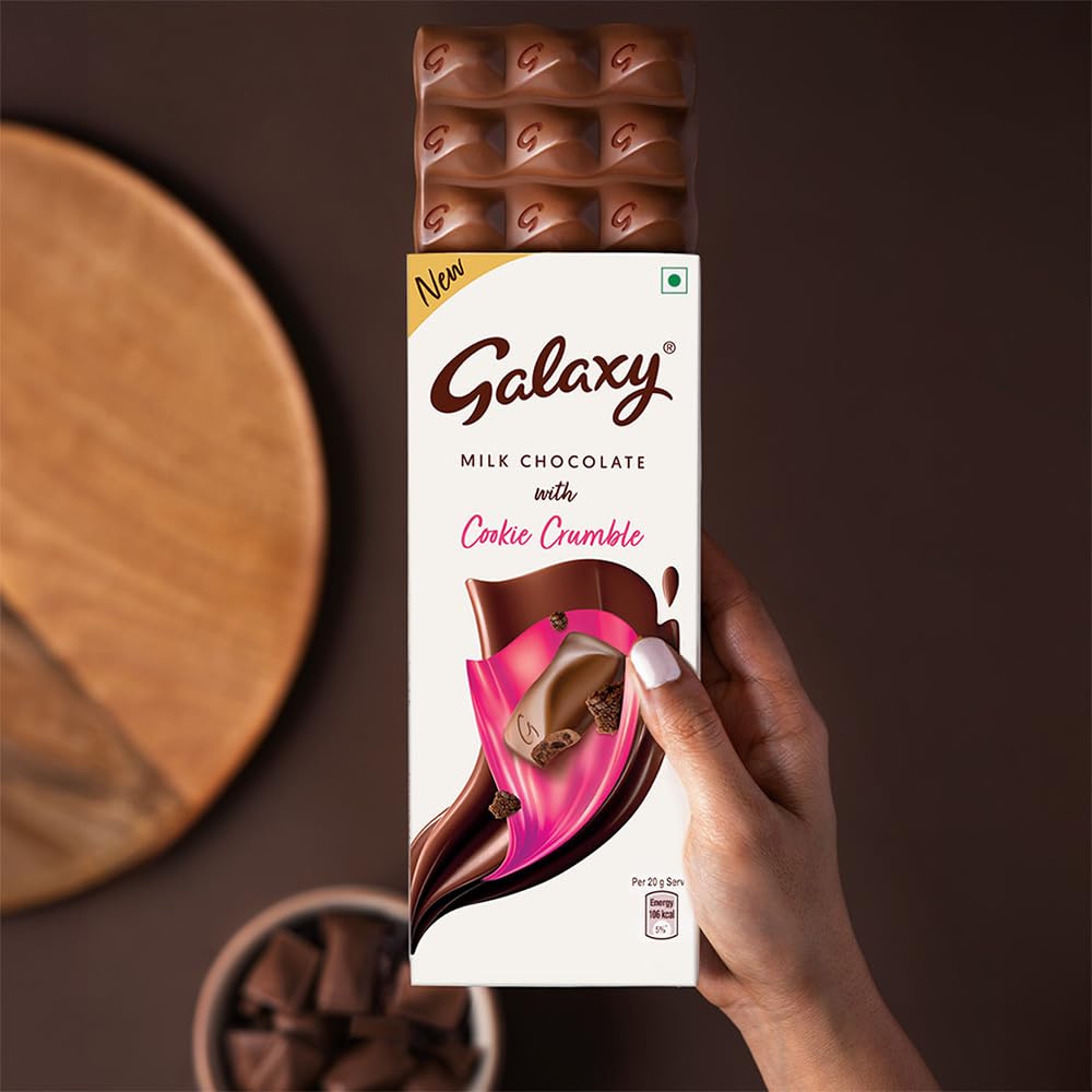 Galaxy Cookie Crumble Milk Chocolate Bar 96g – Imported From UK, Valentine Special