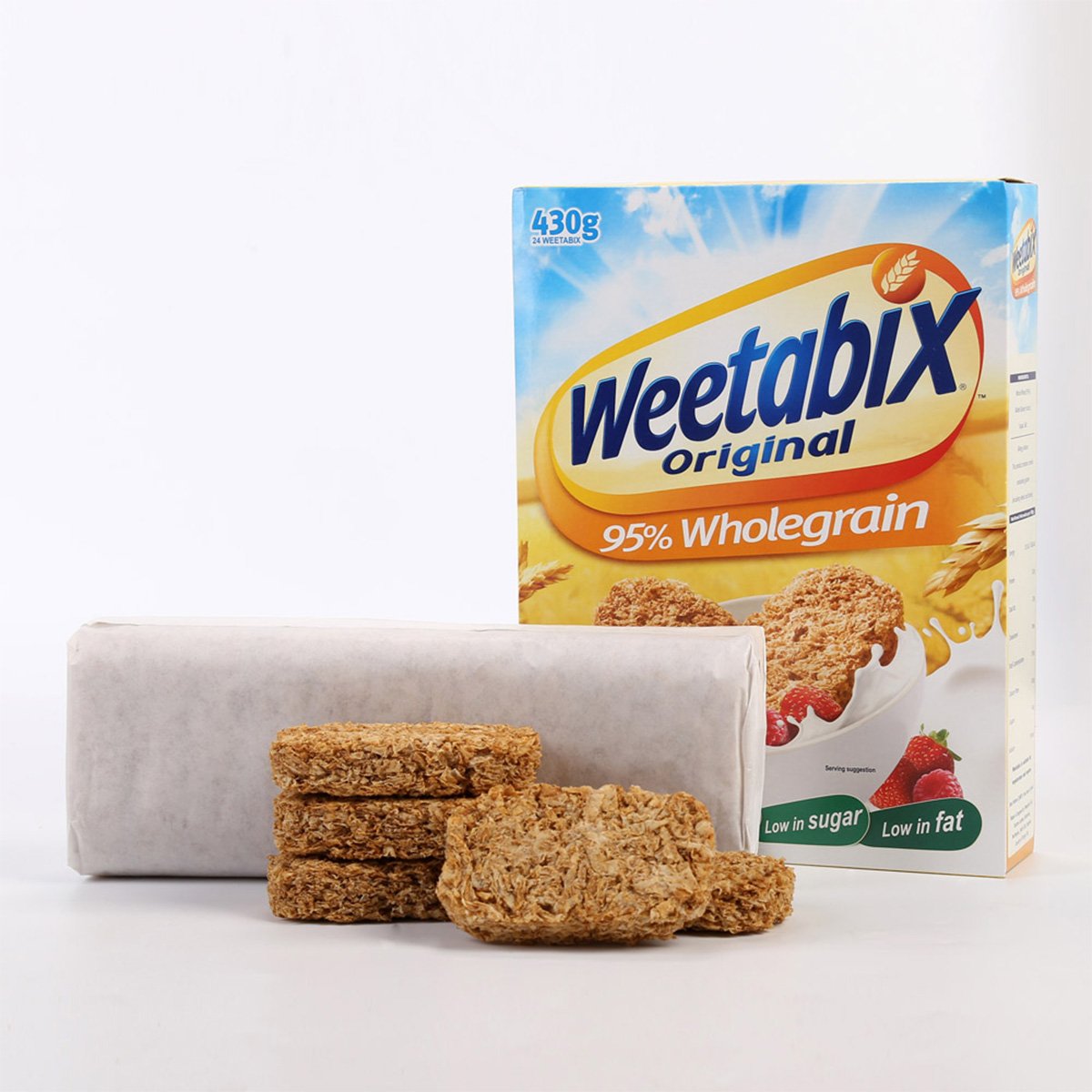 Weetabix Original Whole Grain Wheat Flakes 24pc (Imported from UK), 430g
