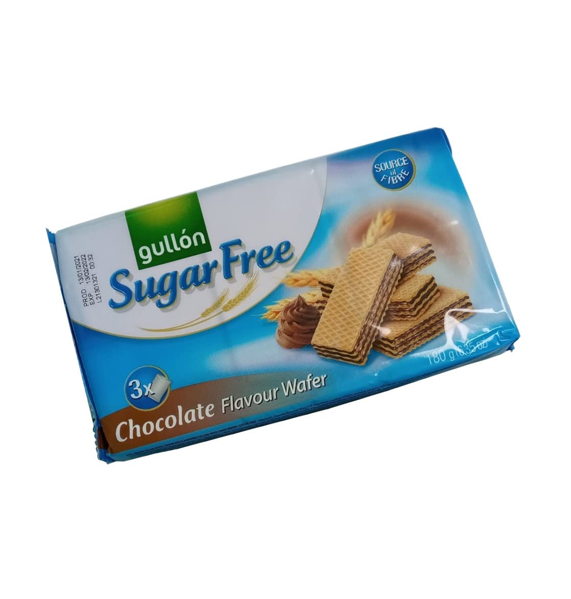 Gullon Sugar-Free Chocolate Wafers 180g - Imported