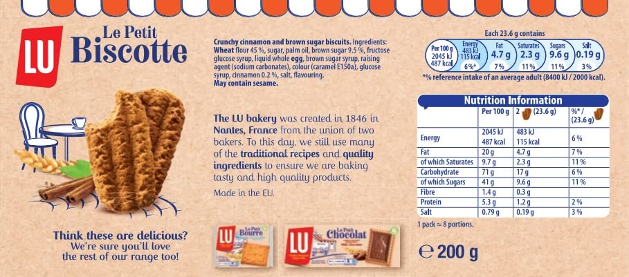 Lu Le Petite Biscotte Cinnamon Biscuits – 200g | Imported