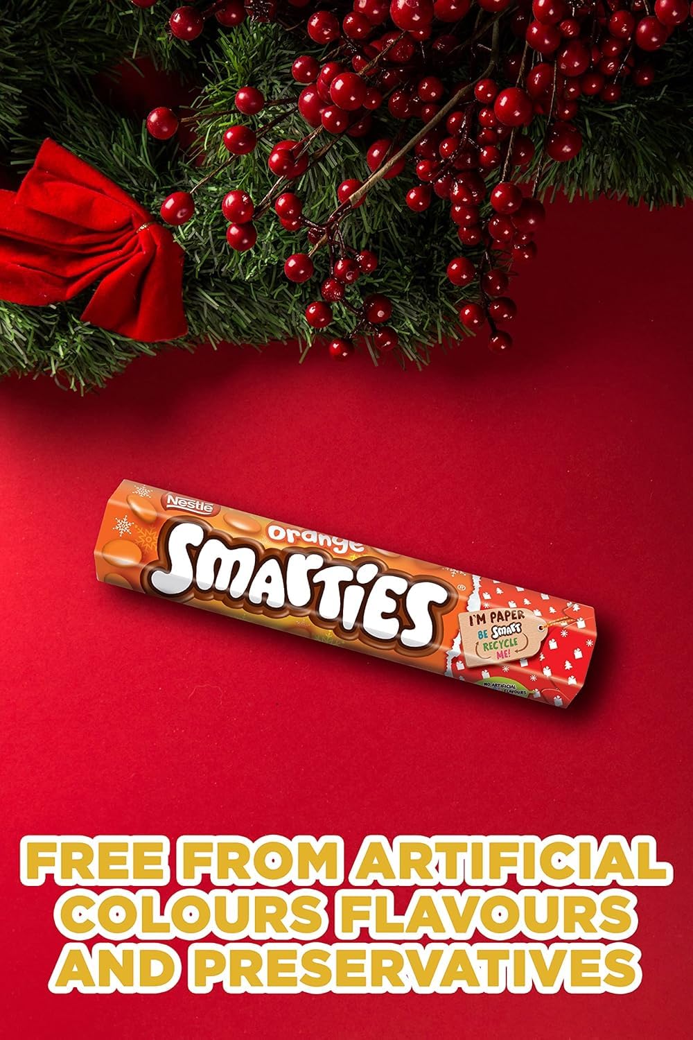 Nestle Smarties Orange Roll – Milk Chocolate Sweets, 120g (UK)