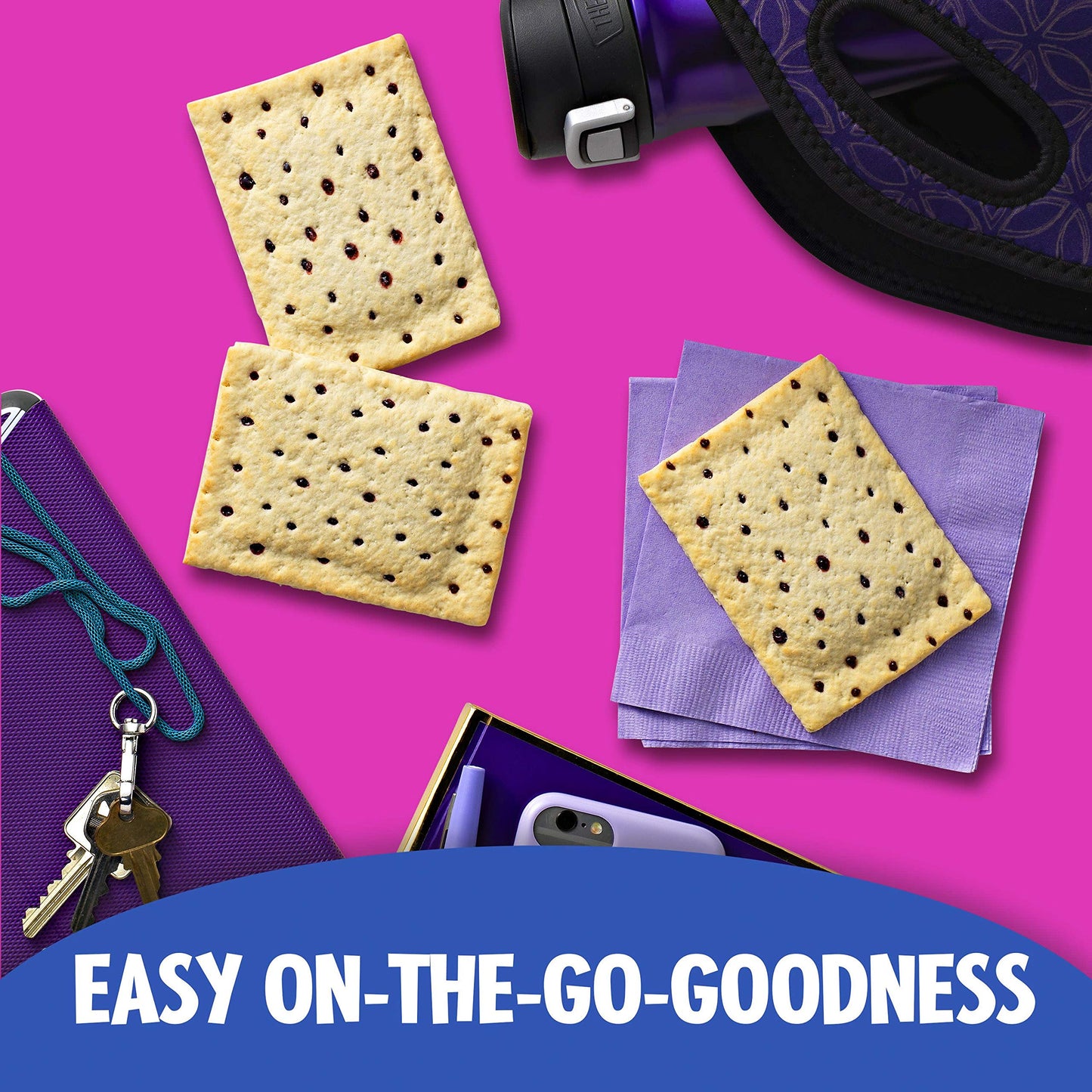 Pop-Tarts Unfrosted Blueberry – 416g | Imported Breakfast Treat