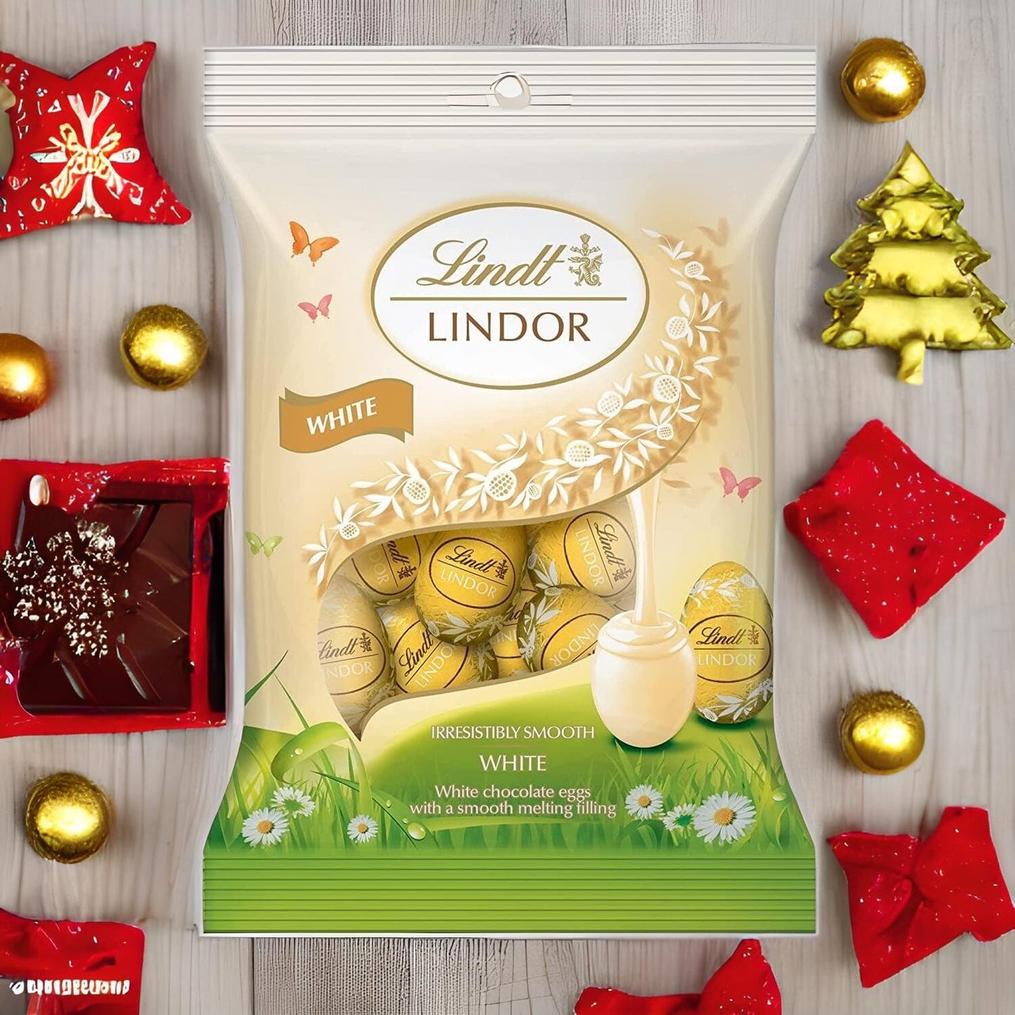 Lindt Lindor White Chocolate Eggs – 80g | Imported Easter special, Melt proof