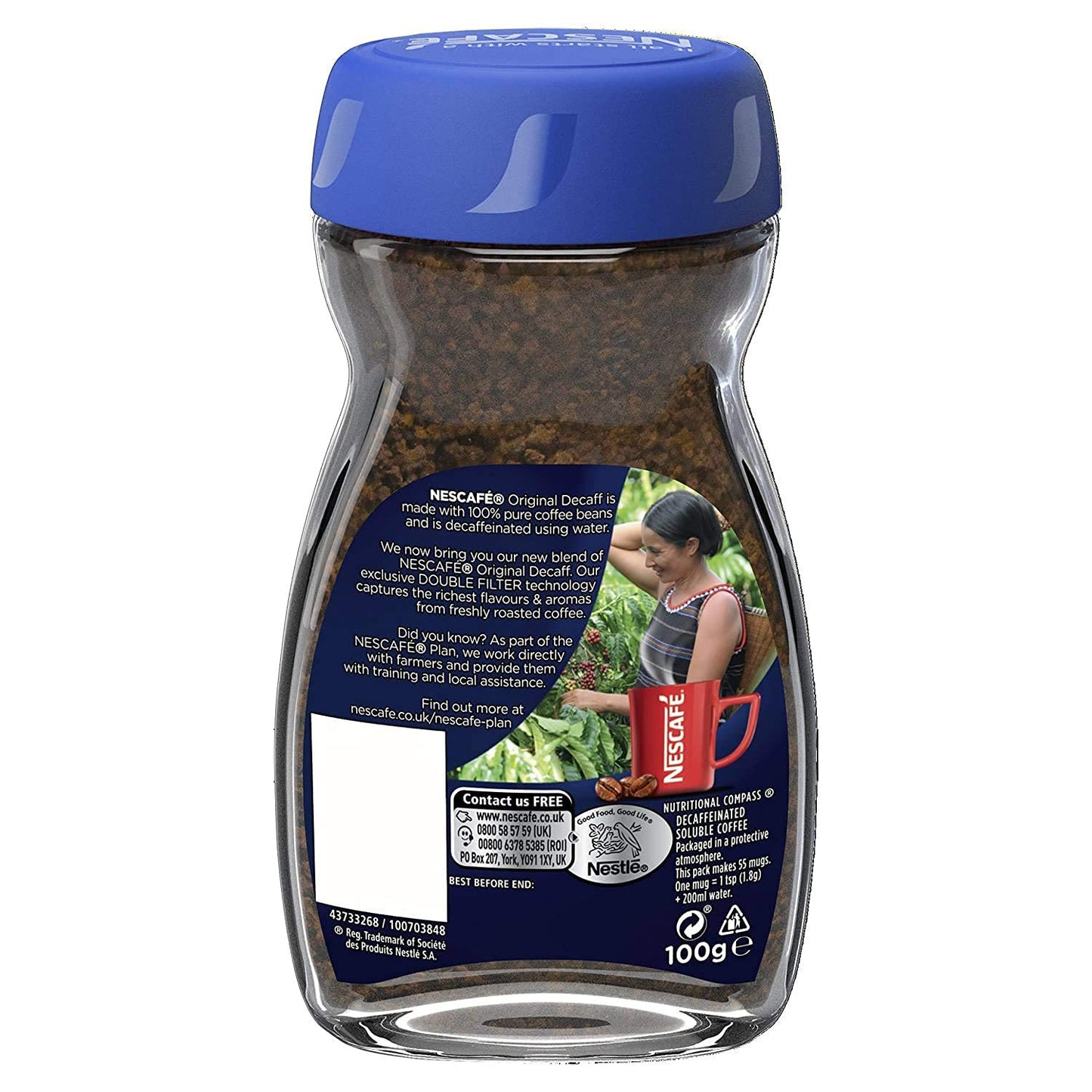 Nescafe Decaf Original Instant Coffee, 95 g