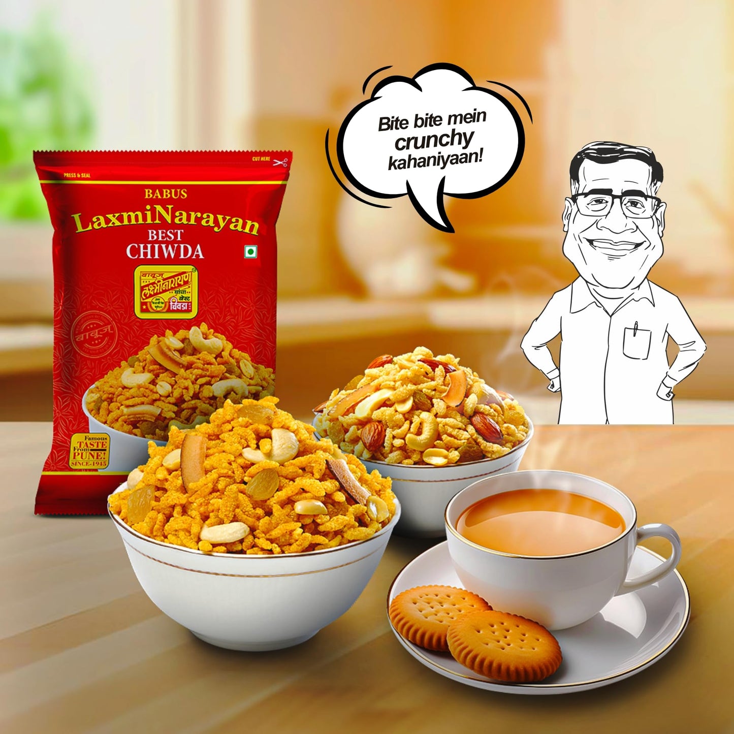 Pune Ki Yaadein – Rakhi Gift Box with Shrewsbury Cookies & Pune Snacks
