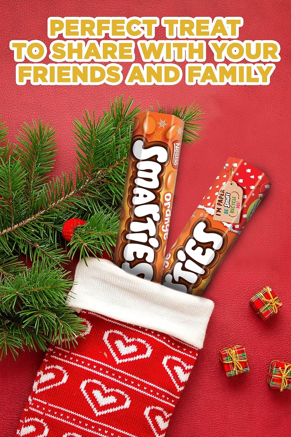 Nestle Smarties Orange Roll – Milk Chocolate Sweets, 120g (UK)