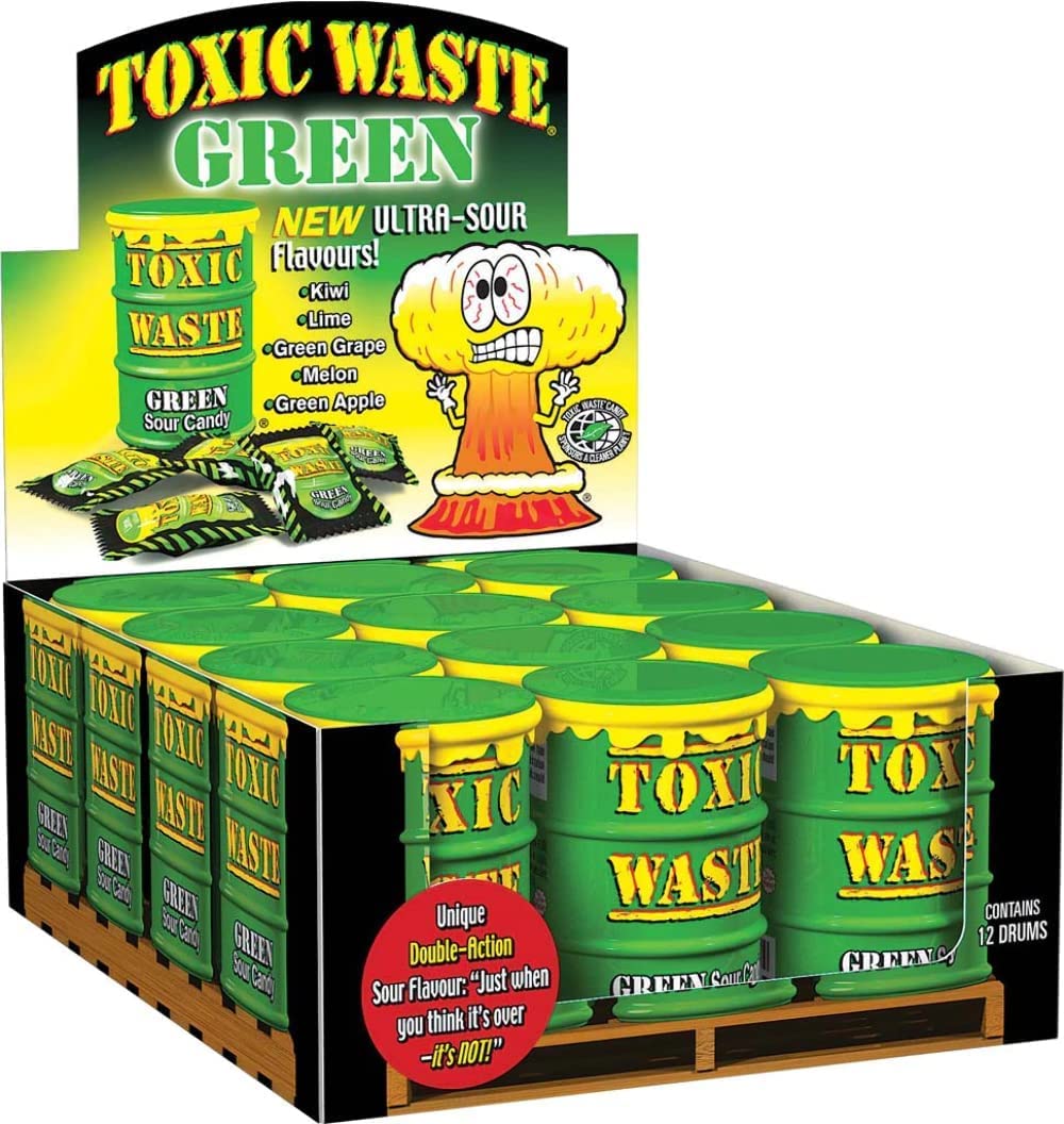 Toxic Waste Green Sour Candy – Assorted Flavors | 42g