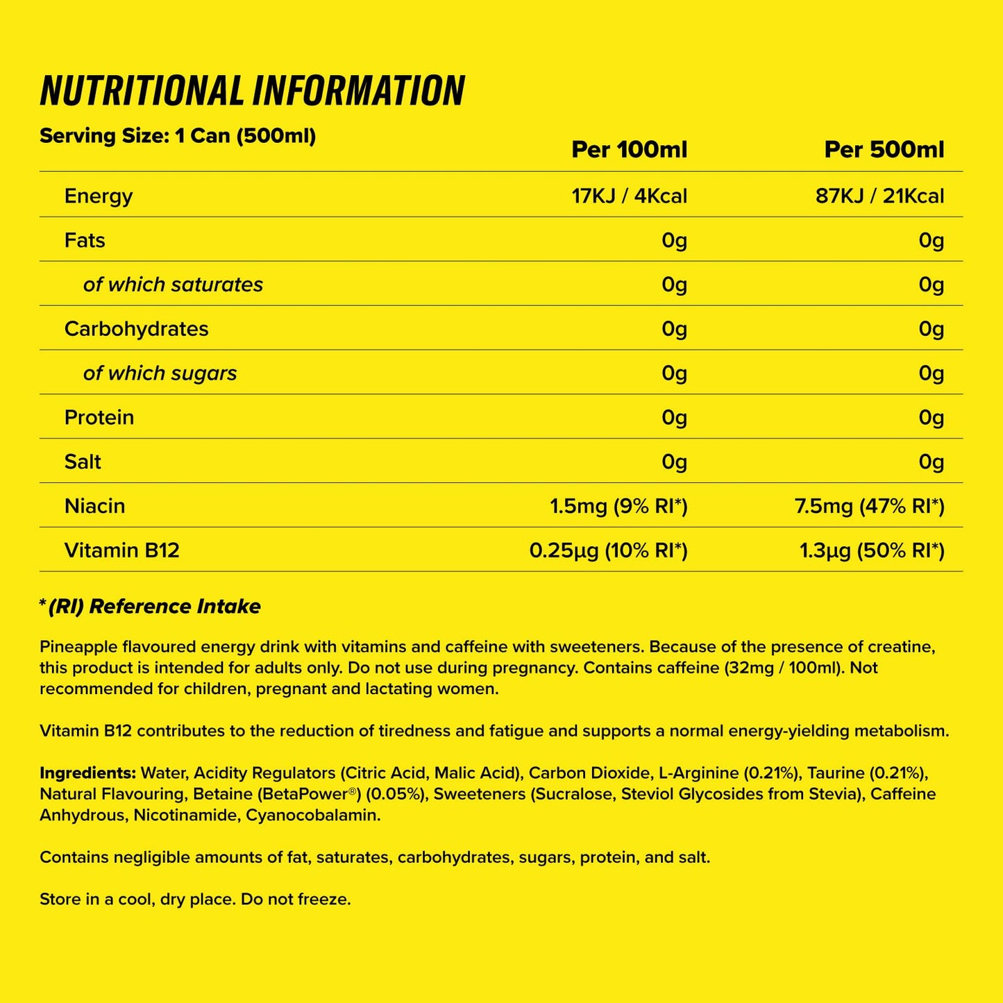 C4 Sugar-Free Pineapple Head Energy Drink - Focus & Energy