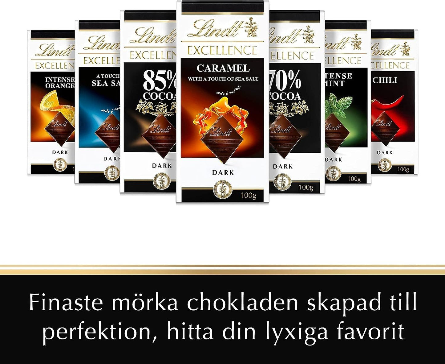 Lindt Excellence Caramel & Sea Salt Dark Chocolate 100g | Imported