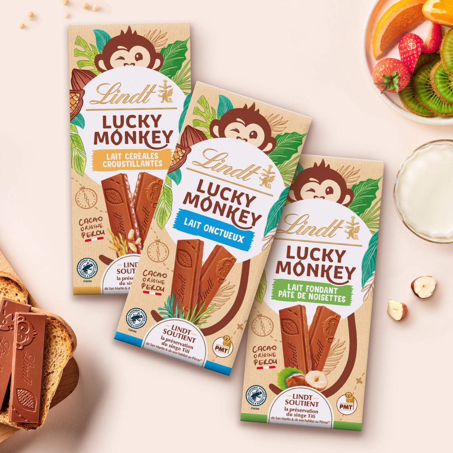 Lindt Lucky Monkey Milk Chocolate Bar – 100g | Imported