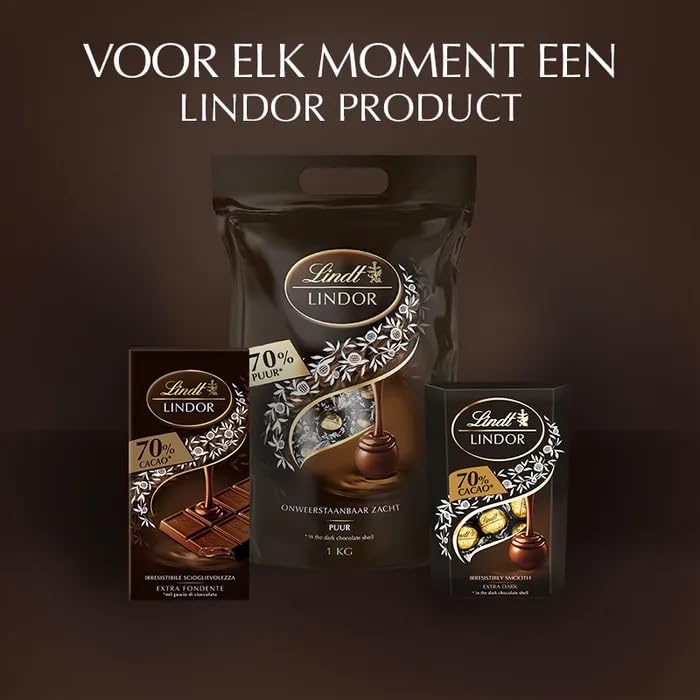 Lindt Lindor 70% Dark Chocolate Truffles – 200g | Imported