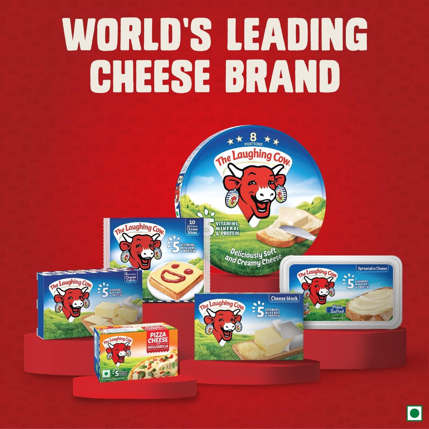 The Laughing Cow Cheese Cubes (Imported) - 8 Single-Serve Packs (200g)