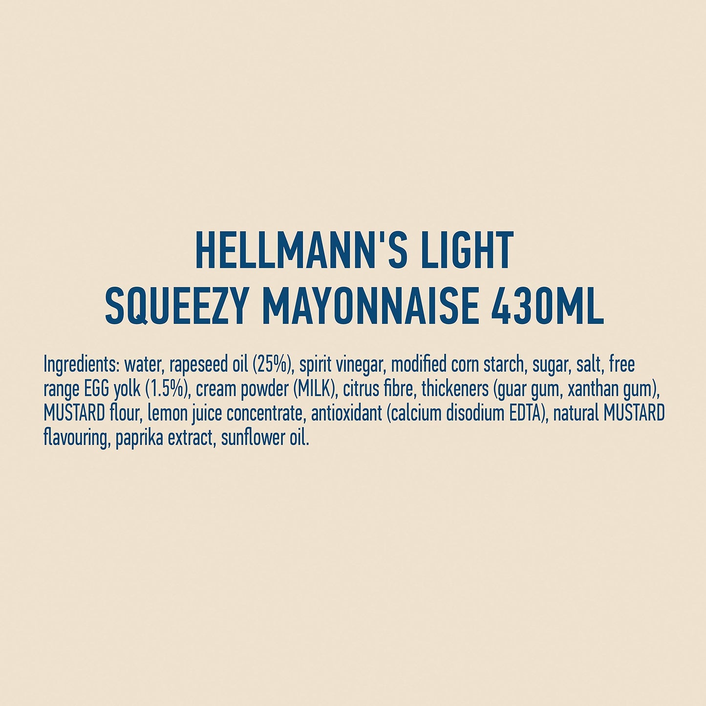 Hellmann's Light Mayonnaise 430ml – Imported | Low Fat & Creamy