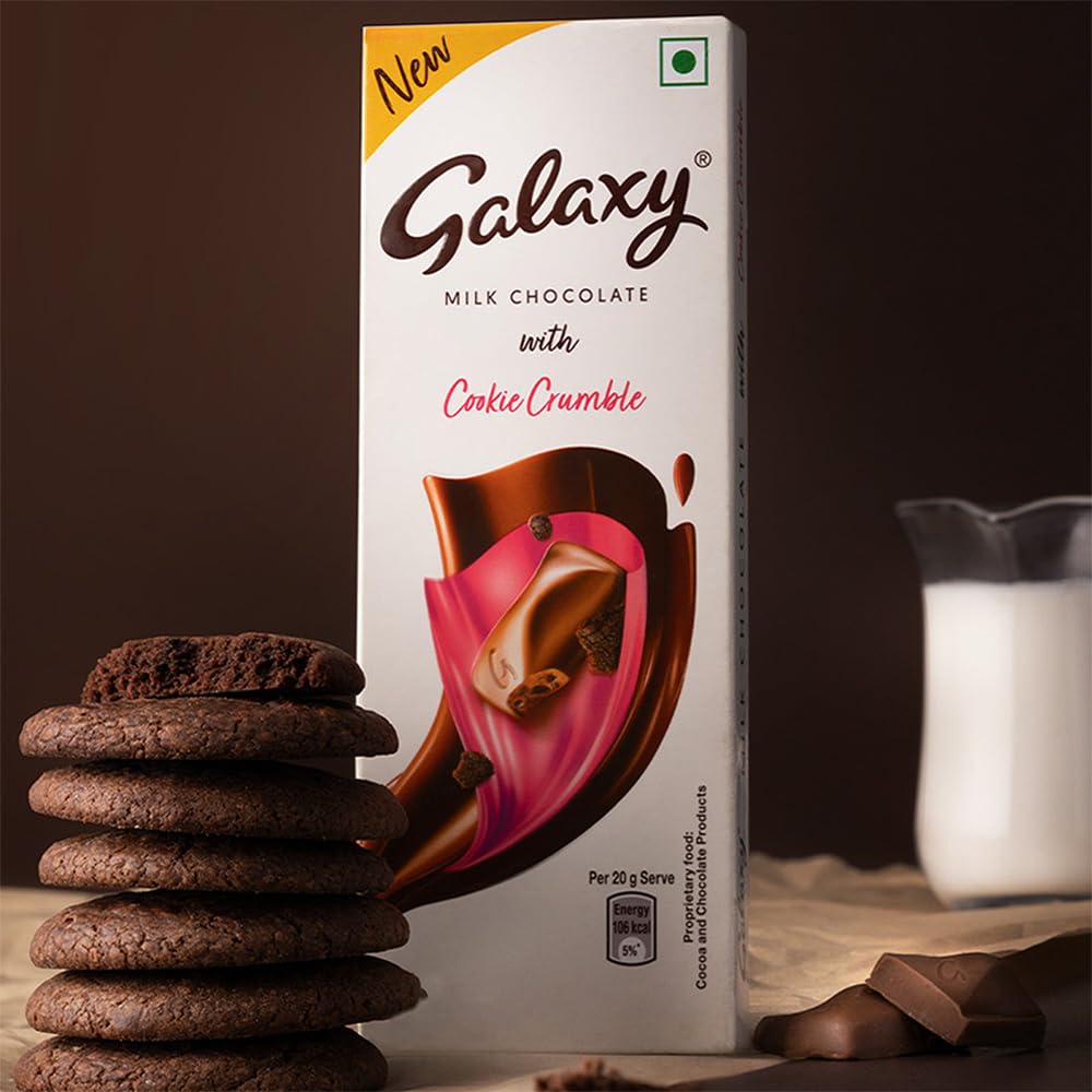 Galaxy Cookie Crumble Milk Chocolate Bar 96g – Imported From UK, Valentine Special