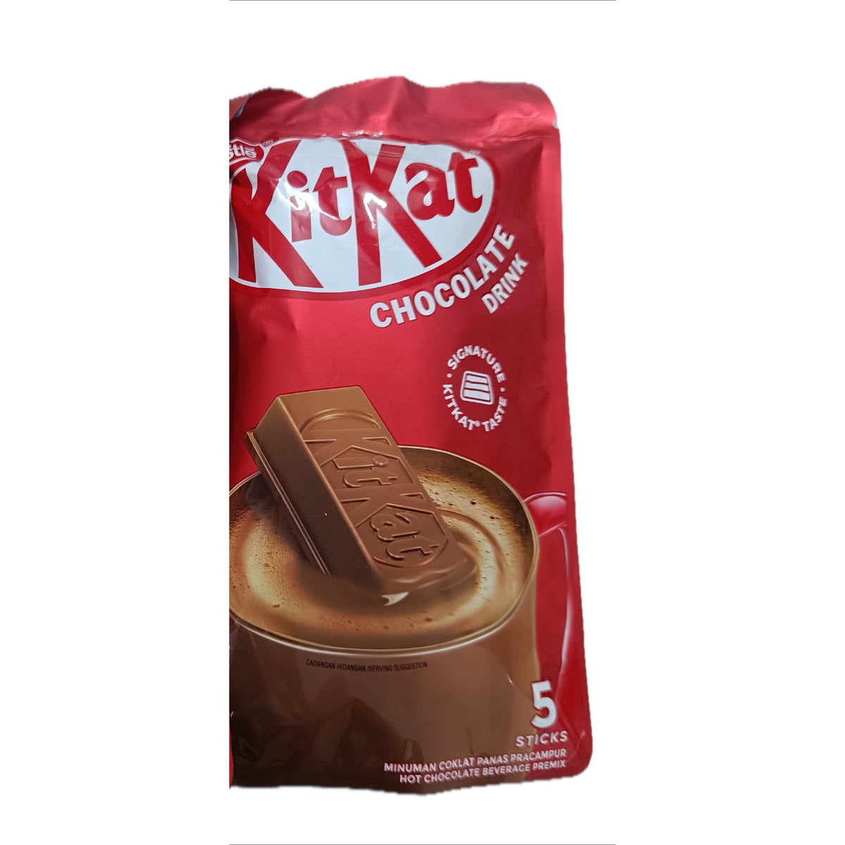 KitKat hot chocolate drink pack with 5 sticks
