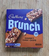 Cadbury Brunch Choc Chip Bars – Crunchy Snack 112g Imported