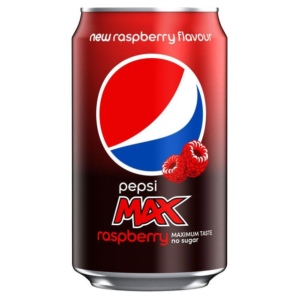 Pepsi Max Raspberry No Sugar 330ml: Sugar-Free Cola Meets Tangy ...
