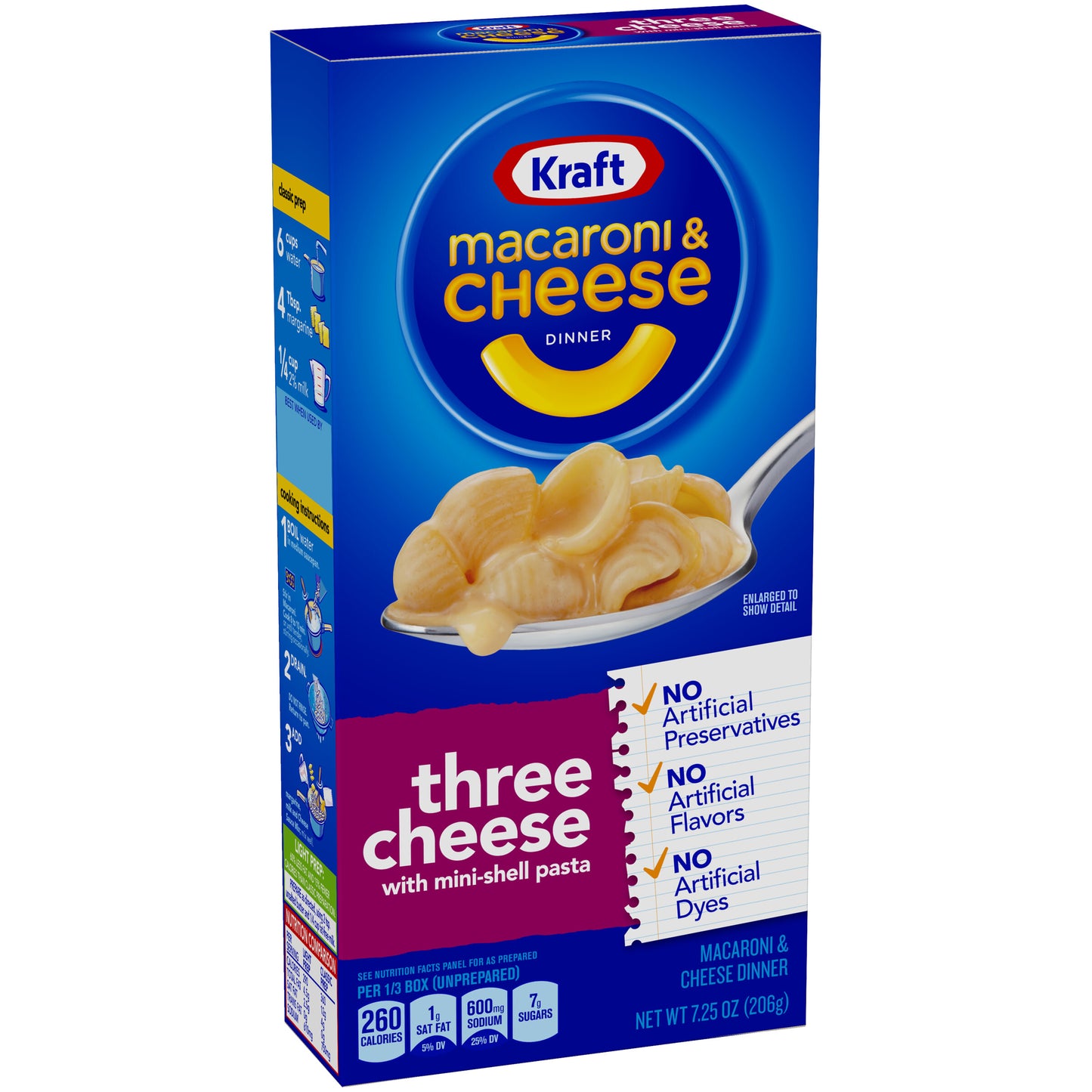 Kraft Macroni Cheese Three Cheese Mini She'Ll Pasta 206G (Made in USA) | Imported