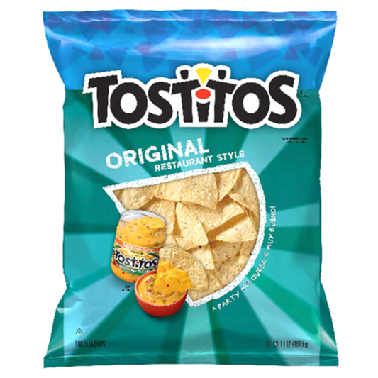 Frito Lay Tostitos Original Restaurant Style Tortilla Chips (USA Imported), 10 oz (283.5 g) - Breakage-proof Pack | Vegetarian