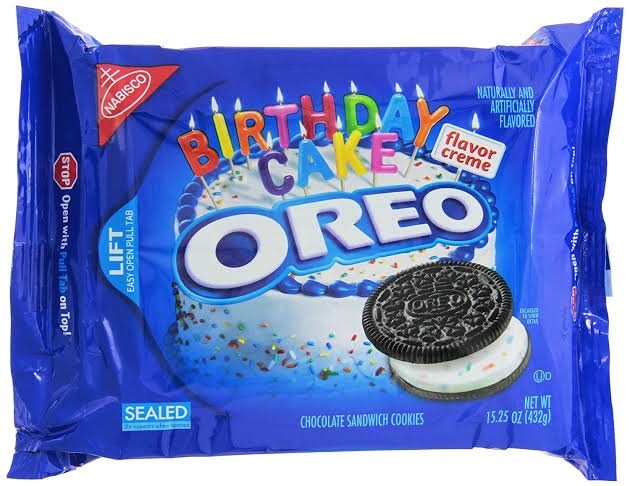 Oreo Birthday Cake Biscuits Pack 405g