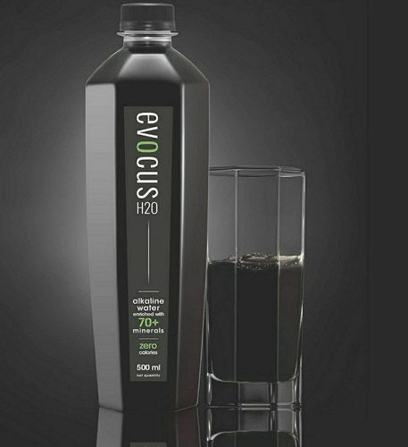 Evocus Black Alkaline Water Drink | Infused with Essential Minerals | 8+ pH Alkaline | Mineral Water