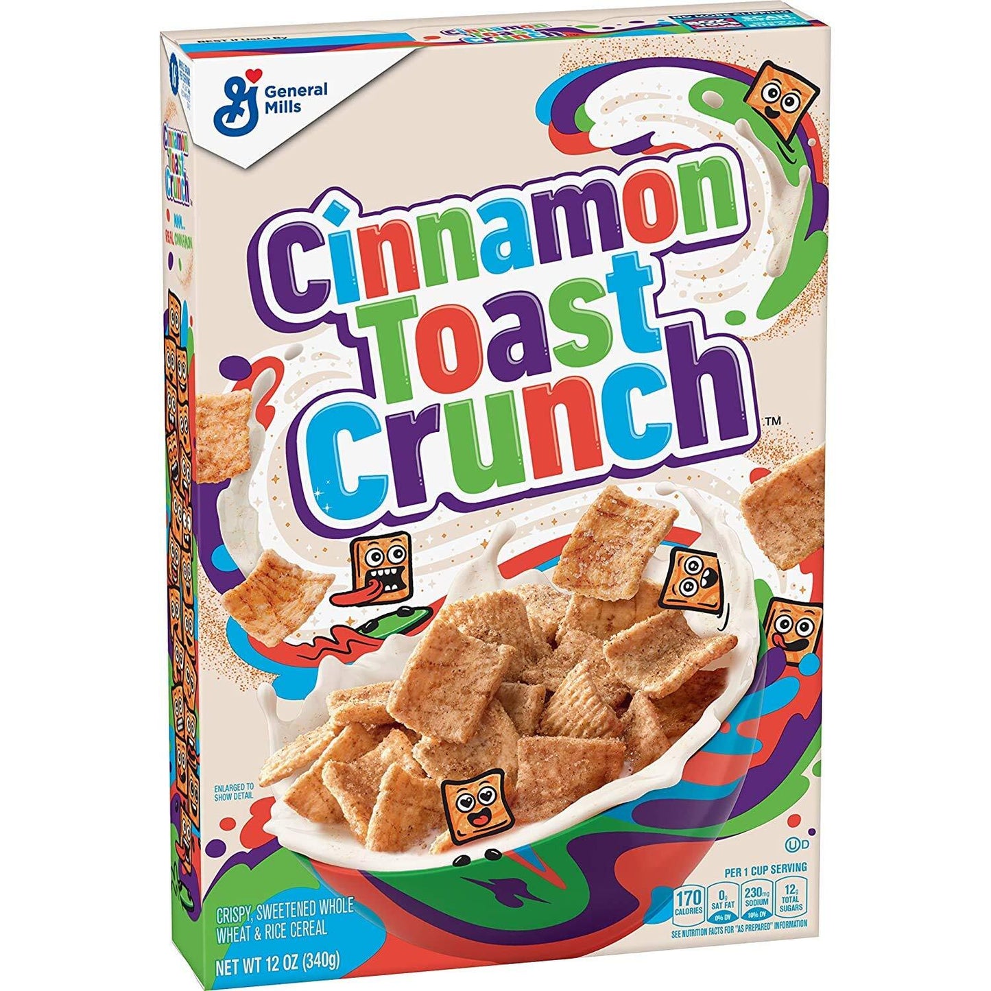 General Mills Cinnamon Toast Crunch Cereal 345G - Imported USA Breakfast Cereal