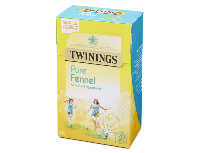 Twinings Pure Fennel Tea Bags (40g) | Imported, Naturally Caffeine-Free