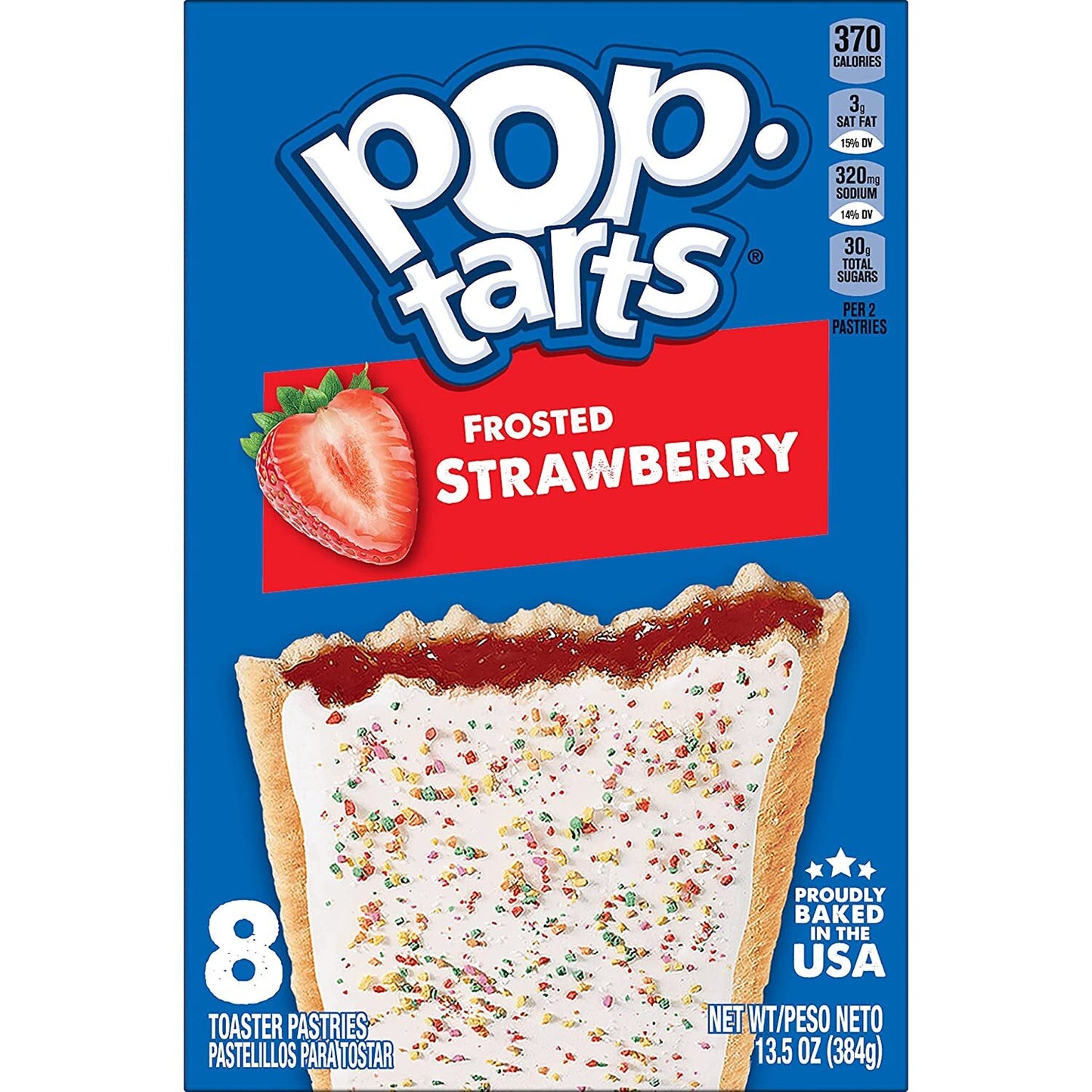 Kelloggs Poptarts unFrosted Strawberry - 384g