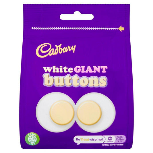 Cadbury White Buttons Giant Chocolate Bag 110g