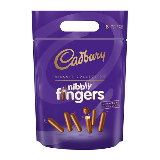 Cadbury Nibbly Fingers Biscuit Collection ( 8 Mini Bags) 320G | Imported