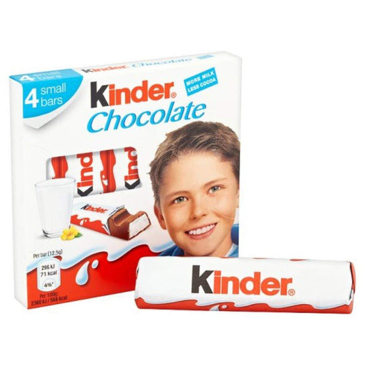 Kinder Milk Chocolate 4 Bar Bars (50 g)