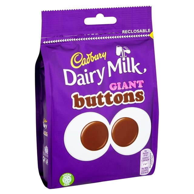 Cadbury Dairy Milk Giant Buttons 95G, Made in UK