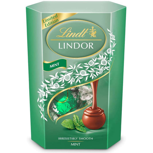 Lindt Lindor Mint Truffles (Imported) - Irresistible Mint & Milk Chocolate (200g)