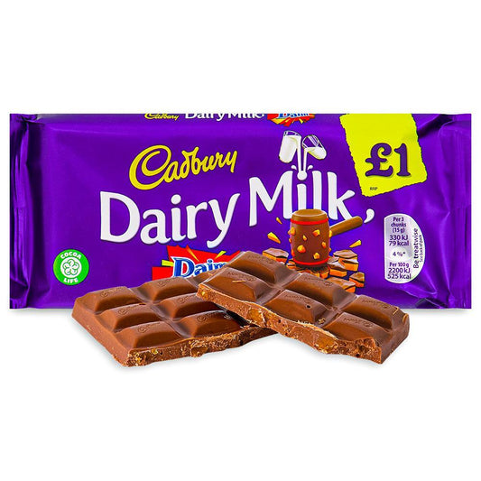 Cadbury Dairy Milk Daim Chocolate Bar 120G, Imported from UK