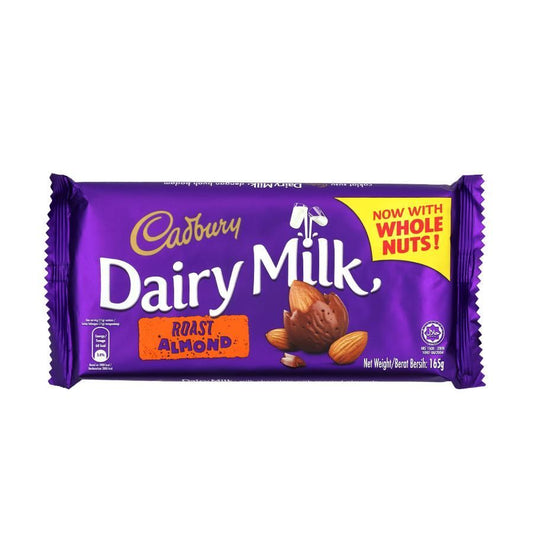 Cadbury Dairy Milk - Roast Almond - 165G, Made in Malaysia