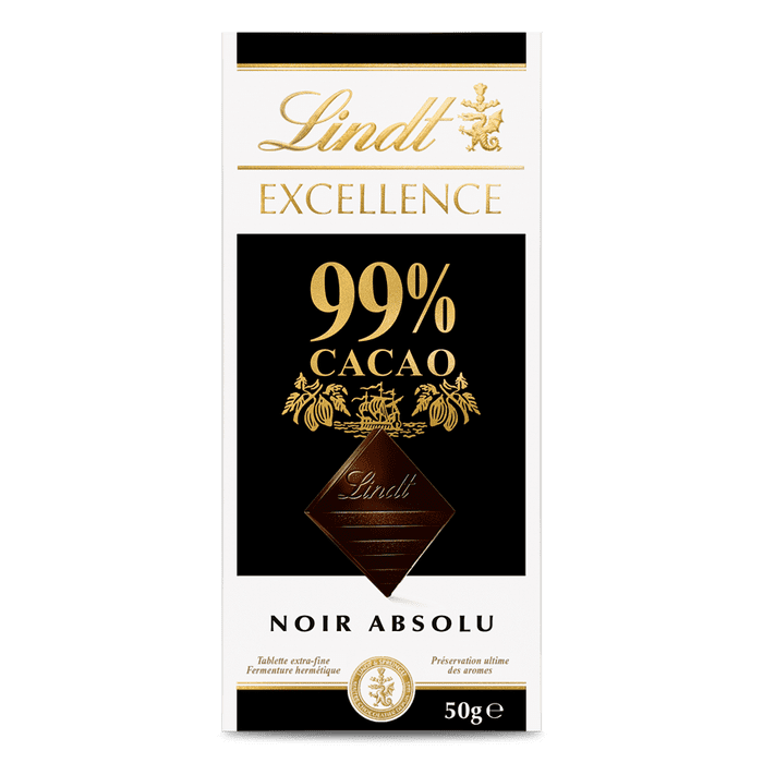 Lindt Excellence Intense Dark 99% Absolute Cocoa Chocolate Bar 100G | Imported