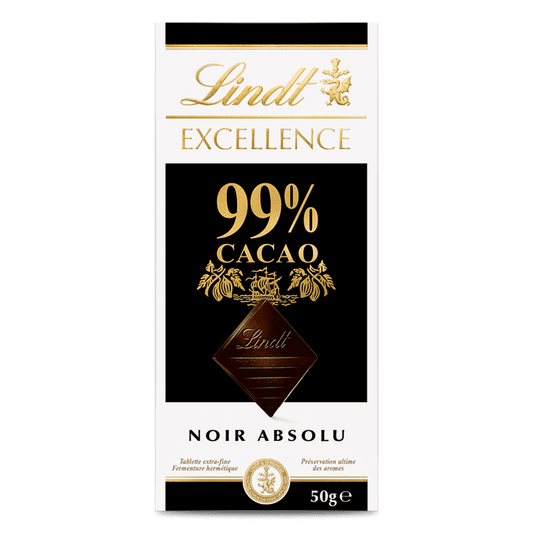 Lindt Excellence Intense Dark 99% Absolute Cocoa Chocolate Bar 100G | Imported