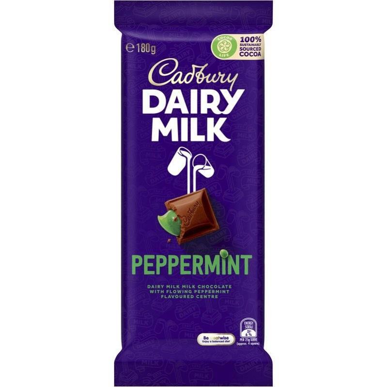 Cadbury Dairy Milk Peppermint Chocolate (Australian Imported), 180g