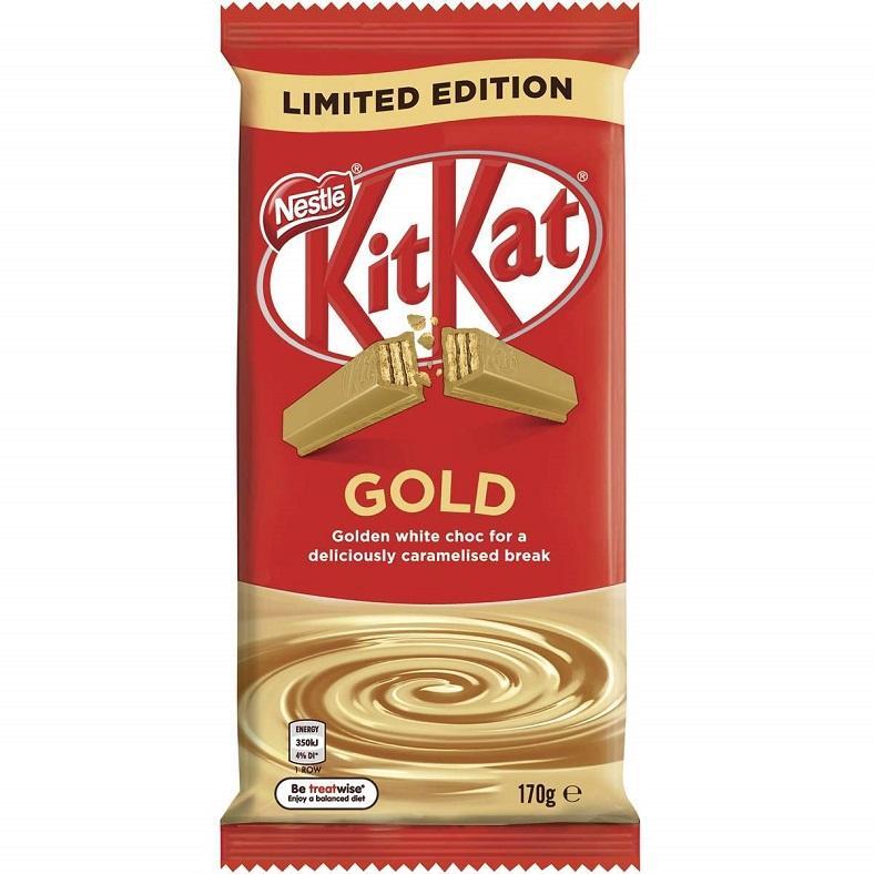 KitKat Gold Caramel Flavoured Chocolate Bar - 170g (Made in Australia)