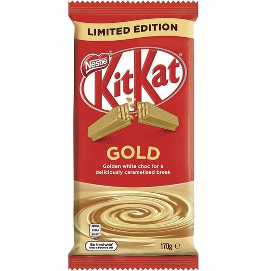 KitKat Gold Caramel Flavoured Chocolate Bar - 170g (Made in Australia)