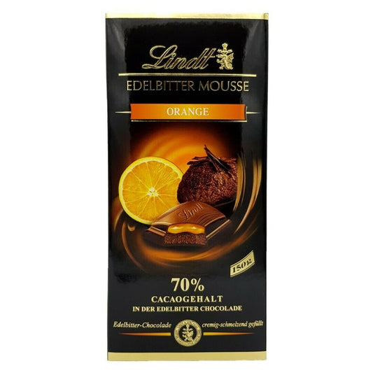 Lindt Edelbitter Mousse Orange 150 G | Melt-Proof Packing