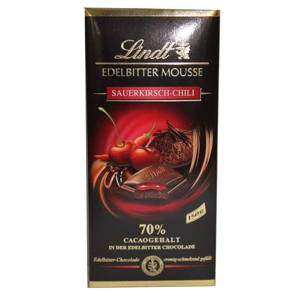 Lindt Edelbitter Mousse Sauerkirsch-Chili 150 G