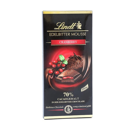 Lindt Edelbitter Mousse 70% Cranberry, 150 G