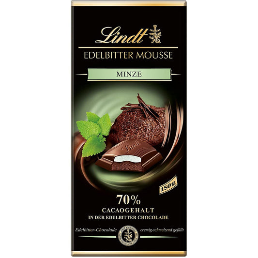 Lindt Edelbitter Mousse Minze - 150 G